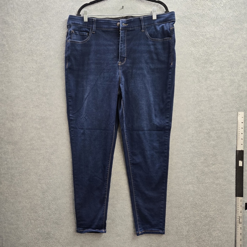 Curve Appeal Women Jeans 20W Dark Blue Denim 27" Inseam READ